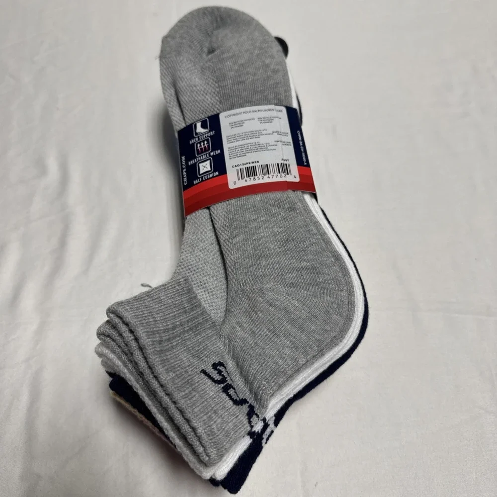 Chaps Men's Multi Colored Ankle Socks 6 Pk New